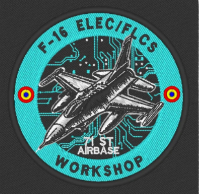 EMBLEMA BRODATA F-16 ELEC/FLC WORKSNOP